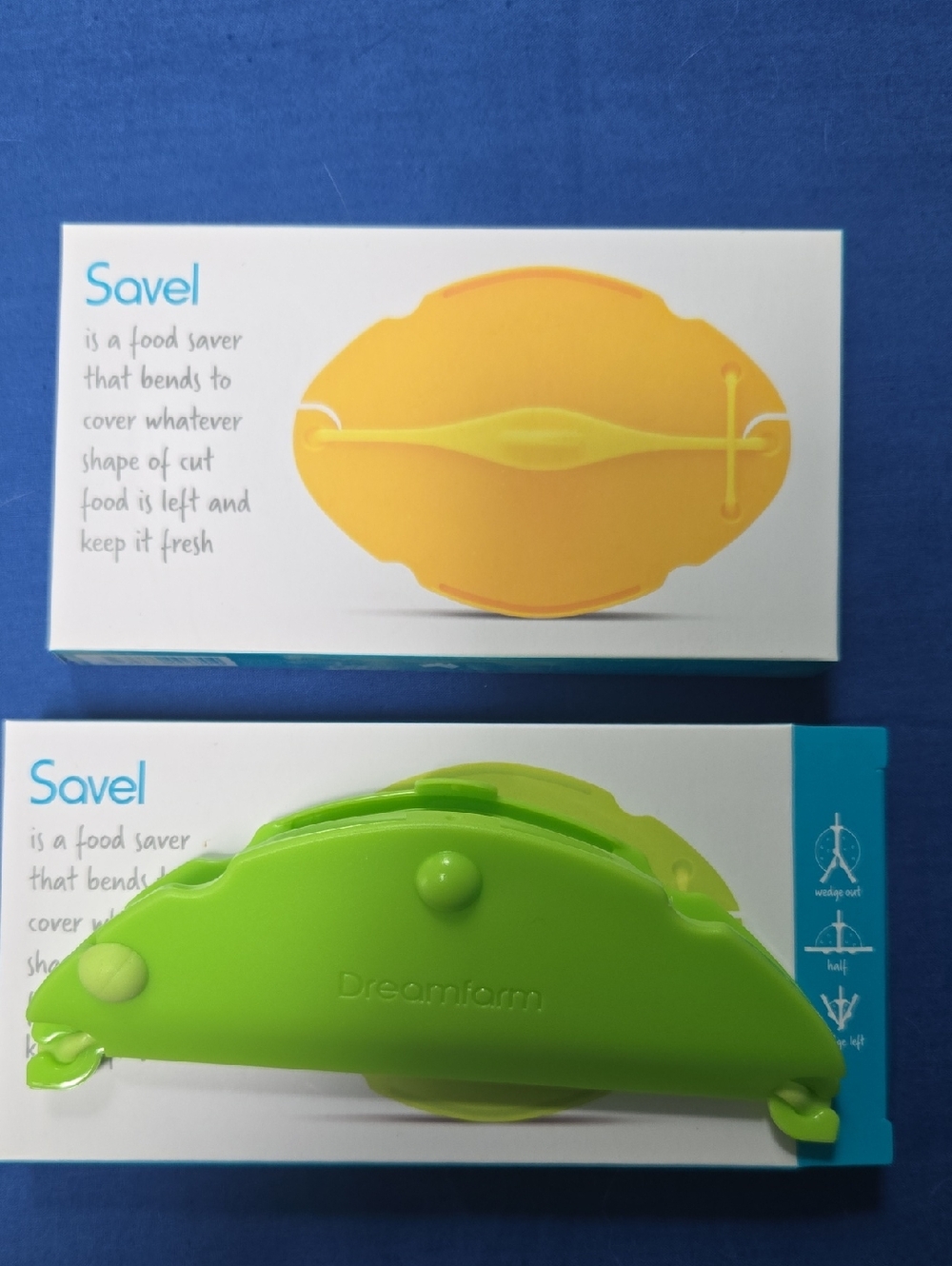 2 New Dreamfarm Savel Food Savers in Bright Green & Yellow